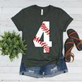4 Laces 4th Birthday Boy Four Years Baseball Mom T-Shirt Women's Heather T-Shirt Heather Forest