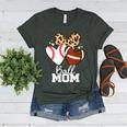 Ball Mom Football Baseball Mom Heart Women's Heather T-Shirt Heather Forest Ball Mom Football Baseball Mom Heart Women's Heather T-Shirt Heather Forest