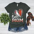 Ball Mom Football Baseball Mom Women's Heather T-Shirt Heather Forest