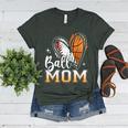 Ball Mom Heart Basketball Baseball Mom Premium Women's Heather T-Shirt Heather Forest