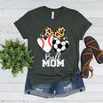 Ball Mom Soccer Baseball Mom Heart Women's Heather T-Shirt Heather Forest Ball Mom Soccer Baseball Mom Heart Women's Heather T-Shirt Heather Forest