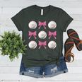 Baseball Boys Girls Baseball Mom Tee Pink Bow Baseball Women's Heather T-Shirt Heather Forest Baseball Boys Girls Baseball Mom Tee Pink Bow Baseball Women's Heather T-Shirt Heather Forest