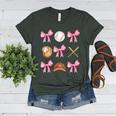 Baseball Coquette Bow Baseball Mama Baseball Mom Premium Women's Heather T-Shirt Heather Forest Baseball Coquette Bow Baseball Mama Baseball Mom Premium Women's Heather T-Shirt Heather Forest