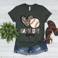 Baseball Game Day Vibes Baseball Mom Mama Leopard Cute Women's Heather T-Shirt Heather Forest