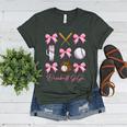 Baseball Gigi Era Bows Baseball Mom Women Women's Heather T-Shirt Heather Forest