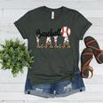 Baseball Lala Women BallPark Lala Baseball Mom Mother's Day Women's Heather T-Shirt Heather Forest
