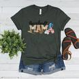 Baseball Mama Leopard Baseball Mom Mother's Day Women's Heather T-Shirt Heather Forest