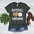 Baseball Mama For Baseball Mom Leopard Game Day Women's Heather T-Shirt Heather Forest Baseball Mama For Baseball Mom Leopard Game Day Women's Heather T-Shirt Heather Forest