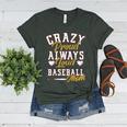 Baseball Mom Crazy Proud Always Loud Mother's Day Premium Women's Heather T-Shirt Heather Forest