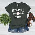 Baseball Mom Cute Grandson Player Arrow Heart Family Women's Heather T-Shirt Heather Forest