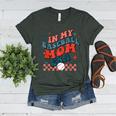 In My Baseball Mom Era Groovy Mom Baseball Mama Mother's Day Women's Heather T-Shirt Heather Forest In My Baseball Mom Era Groovy Mom Baseball Mama Mother's Day Women's Heather T-Shirt Heather Forest