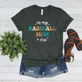 In My Baseball Mom Era Baseball Lover Groovy Vintage Retro Women's Heather T-Shirt Heather Forest
