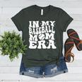 In My Baseball Mom Era Retro Groovy Baseball Women's Heather T-Shirt Heather Forest In My Baseball Mom Era Retro Groovy Baseball Women's Heather T-Shirt Heather Forest