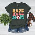 Baseball Mom Groovy Baseball Mom Women's Heather T-Shirt Heather Forest Baseball Mom Groovy Baseball Mom Women's Heather T-Shirt Heather Forest