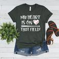 Baseball Mom My Heart Favorite Player On The Field Quote Women's Heather T-Shirt Heather Forest Baseball Mom My Heart Favorite Player On The Field Quote Women's Heather T-Shirt Heather Forest