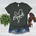Baseball Mom Heart Game Day Mother's Day Player Women's Heather T-Shirt Heather Forest Baseball Mom Heart Game Day Mother's Day Player Women's Heather T-Shirt Heather Forest