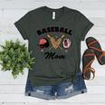 Baseball Mom Leopard Heart Game Day Love Mommy Women's Heather T-Shirt Heather Forest Baseball Mom Leopard Heart Game Day Love Mommy Women's Heather T-Shirt Heather Forest