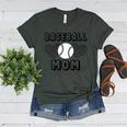 Baseball Mom Leopard Heart Game Day Women's Heather T-Shirt Heather Forest