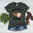 Baseball Mom Leopard Heart Baseball Player Kids Women's Heather T-Shirt Heather Forest Baseball Mom Leopard Heart Baseball Player Kids Women's Heather T-Shirt Heather Forest