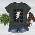 Baseball MOM Lightning Bolt Tshirt Retro Women's Heather T-Shirt Heather Forest