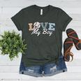 Baseball Mom Love My Boy Retro Casual Letter Print Women's Heather T-Shirt Heather Forest Baseball Mom Love My Boy Retro Casual Letter Print Women's Heather T-Shirt Heather Forest