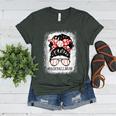 Baseball Mom Messy Bun Hair Player Mom Women's Heather T-Shirt Heather Forest Baseball Mom Messy Bun Hair Player Mom Women's Heather T-Shirt Heather Forest
