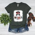 Baseball Mom Messy Bun Mommy Baseball Player Women's Heather T-Shirt Heather Forest