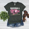 Baseball Mom Pink Ribbon Breast Cancer Awareness Fighters Women's Heather T-Shirt Heather Forest Baseball Mom Pink Ribbon Breast Cancer Awareness Fighters Women's Heather T-Shirt Heather Forest