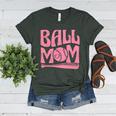 Baseball Mom Pride Heart And Bat Love Game Day Women's Heather T-Shirt Heather Forest Baseball Mom Pride Heart And Bat Love Game Day Women's Heather T-Shirt Heather Forest