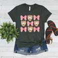 Baseball Mom Sister Tween Teen Girl Girly Pink Bow Preppy Women's Heather T-Shirt Heather Forest