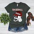 Baseball Mom Skull Sports Skeleton Women's Heather T-Shirt Heather Forest Baseball Mom Skull Sports Skeleton Women's Heather T-Shirt Heather Forest