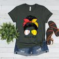 Baseball Mom Softball Mom Of Both Messy Bun Mother's Day Women's Heather T-Shirt Heather Forest Baseball Mom Softball Mom Of Both Messy Bun Mother's Day Women's Heather T-Shirt Heather Forest