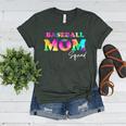 Baseball Mom Squad Tie Dye Cute Ball Mom Women's Heather T-Shirt Heather Forest