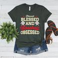 Baseball Mom Stressed Blessed And Baseball Obsessed Premium Women's Heather T-Shirt Heather Forest