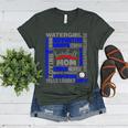 Baseball Mom Traits For Great Mothers Grey And Blue Women's Heather T-Shirt Heather Forest