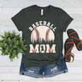 Baseball Mom Vintage Baseball Ball Mama Women's Heather T-Shirt Heather Forest