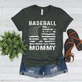Baseball Mommy Mom USA Flag 4th Of July Women's Heather T-Shirt Heather Forest Baseball Mommy Mom USA Flag 4th Of July Women's Heather T-Shirt Heather Forest