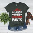 Baseball Moms Against White Baseball Pants Women's Heather T-Shirt Heather Forest