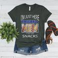 Baseball Sport I’m Just Here For The Snacks Baseball Mom Women's Heather T-Shirt Heather Forest Baseball Sport I’m Just Here For The Snacks Baseball Mom Women's Heather T-Shirt Heather Forest