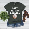 Busy Raising Ballers Baseball Mom Groovy Mother Day Women's Heather T-Shirt Heather Forest Busy Raising Ballers Baseball Mom Groovy Mother Day Women's Heather T-Shirt Heather Forest