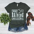 Busy Raising Ballers Graphic For Baseball Moms Women's Heather T-Shirt Heather Forest Busy Raising Ballers Graphic For Baseball Moms Women's Heather T-Shirt Heather Forest