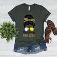 Busy Raising Ballers Tennis Baseball Mom Messy Bun Leopard Women's Heather T-Shirt Heather Forest Busy Raising Ballers Tennis Baseball Mom Messy Bun Leopard Women's Heather T-Shirt Heather Forest