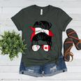 Canadian Baseball Mom Canada Flag Baseball Girl Women's Heather T-Shirt Heather Forest Canadian Baseball Mom Canada Flag Baseball Girl Women's Heather T-Shirt Heather Forest