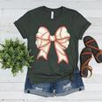 Coquette Bow Baseball Mama Baseball Mom Women Women's Heather T-Shirt Heather Forest Coquette Bow Baseball Mama Baseball Mom Women Women's Heather T-Shirt Heather Forest