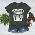 Crazy Proud Always Loud Baseball Mom Saying Graphic Premium Tri-Blend Women's Heather T-Shirt Heather Forest