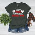Crazy Proud Always Loud Baseball Mom Shirt Baseball Women's Heather T-Shirt Heather Forest
