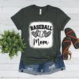 Custom Baseball Mom Number 5 Heart For Mom Women's Heather T-Shirt Heather Forest Custom Baseball Mom Number 5 Heart For Mom Women's Heather T-Shirt Heather Forest
