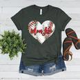 Cute Baseball Mom Heart Mother's Day Sport Mama Mom Life Women's Heather T-Shirt Heather Forest Cute Baseball Mom Heart Mother's Day Sport Mama Mom Life Women's Heather T-Shirt Heather Forest