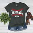 Cute Baseball Mom Laces Little League Women's Mother's Day Women's Heather T-Shirt Heather Forest