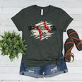 Distressed Baseball Mom Women's Heather T-Shirt Heather Forest Distressed Baseball Mom Women's Heather T-Shirt Heather Forest